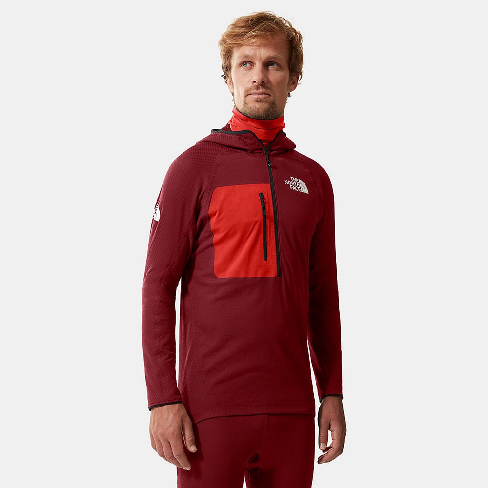 The North Face Sweater Mens Australia - The North Face Amk L2 ½ Zip Futurefleece Red Mountaineering